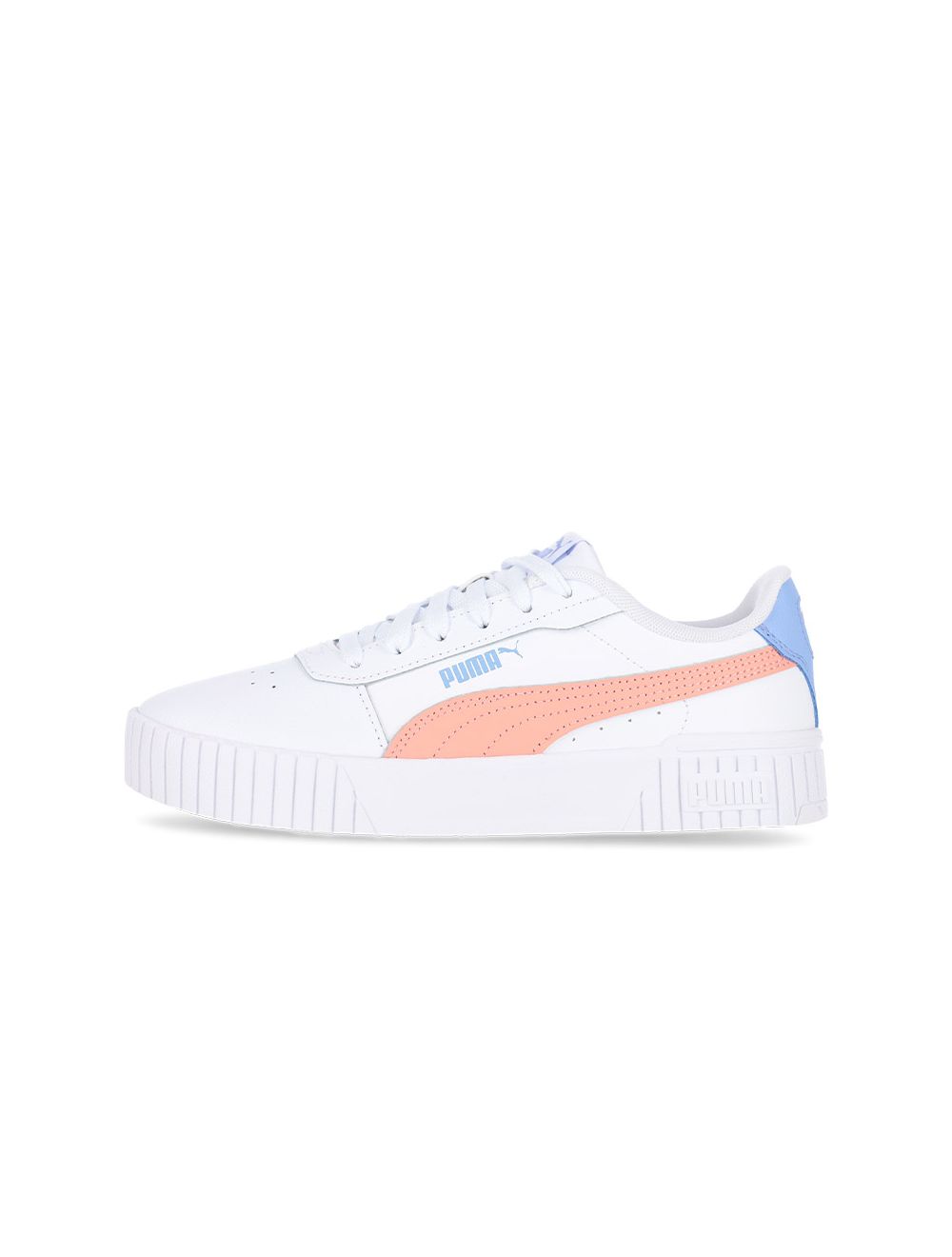 Shop Puma Carina 2.0 Youth Shoes White/Pink/Blue | Studio 88