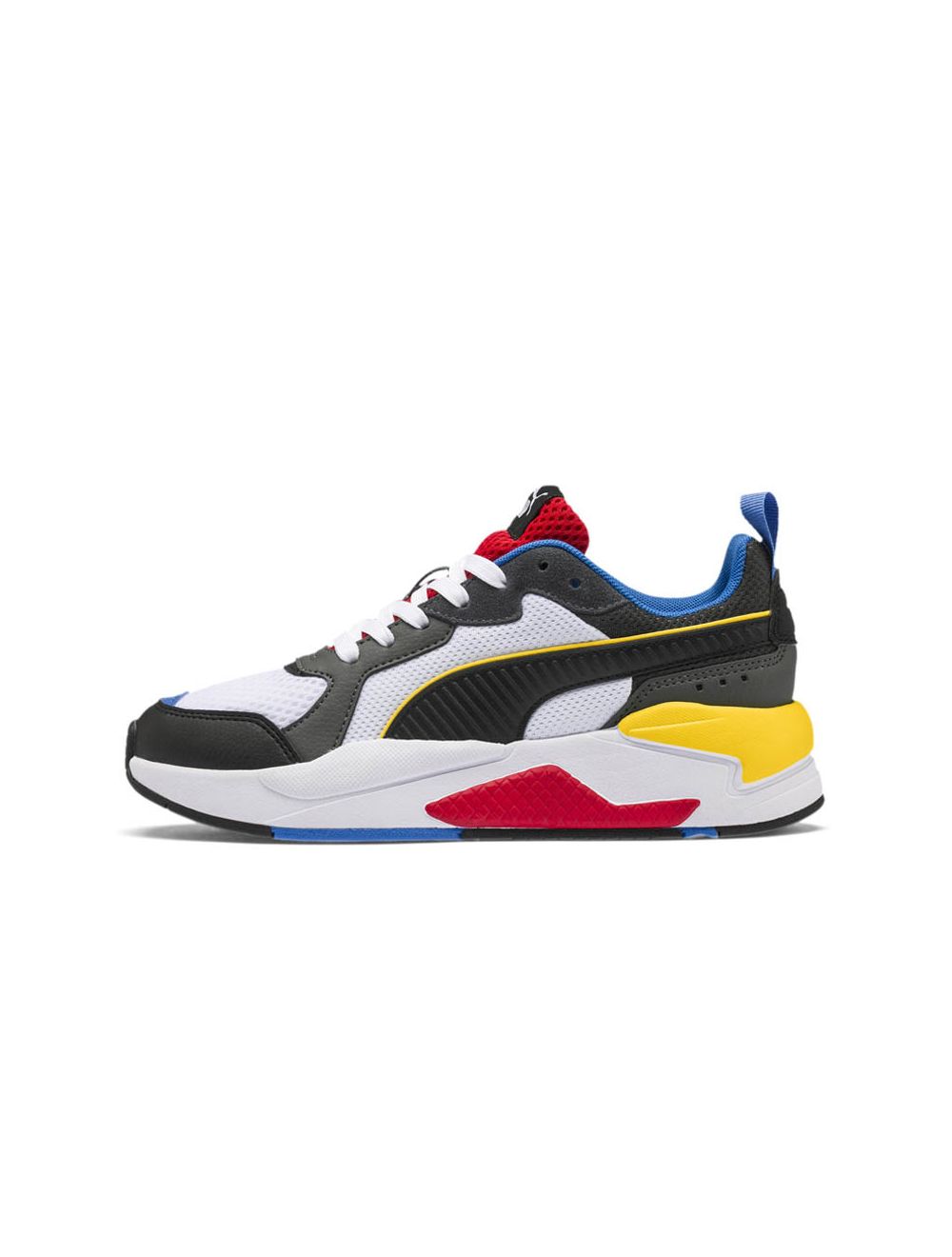 Puma X-Ray Youth Sneaker White Blk Dk Shadow Red Blue