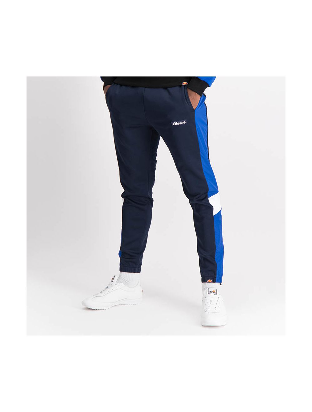 Buy ellesse Mixed Fabric Leg Panel Track Pants Mens Dress Blue | Studio 88